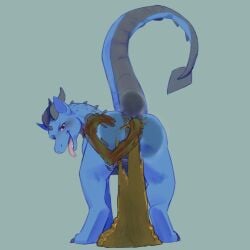 against_surface alenn ass blue_body blue_scales blush butt_against_glass claws dragon feces feces_on_ground feces_on_wall feral green_background grey_body grey_horn grey_scales heart_symbol hi_res horn looking_at_viewer looking_back looking_back_at_viewer male mythological_creature mythological_scalie mythology on_glass open_mouth open_smile orange_eyes pooping_on_floor raised_tail scales scalie scat scatplay simple_background smearing_feces smile solo tail teeth thehuskydragon toe_claws tongue tongue_out