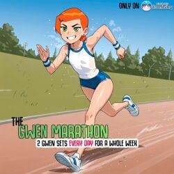 ai_generated athletic_female ben_10 cosmicvitery female female_focus gwen_tennyson running