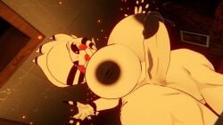 1futa 3d anthro big_breasts big_penis breasts five_nights_at_freddy's fnaf fredina's_nightclub futa_only futanari intersex looking_at_viewer marie_(cally3d) marionette_(fnaf) precum sloppydragons solo tagme vrchat