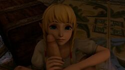 1boy 1girls 3d animated blonde_hair blue_eyes clothed cute dark_room eye_contact female handjob happy hyrule_warriors juicytomaco large_penis licking linkle male mp4 no_sound penis penis_lick penis_on_face source_filmmaker tagme the_legend_of_zelda video webm