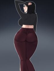 1girls ass big_breasts black_hair breasts busty chainsaw_man clothed dark_hair fat_ass female female_only fully_clothed huge_ass huge_butt large_ass large_breasts large_butt light-skinned_female light_skin mitaka_asa nakge scar scar_on_face scarred scarred_face scars_on_face thick thick_ass thick_thighs thighs tight_clothes tight_clothing tight_fit tight_pants yoru_(chainsaw_man)