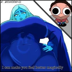 big_ass big_belly big_breasts big_breasts big_thighs blue_diamond_(steven_universe) female gem steven_universe