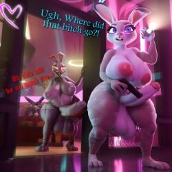 3d_(artwork) absurd_res anonymousfm anthro areola balls belly big_balls big_belly big_breasts big_penis breasts buckteeth dialogue digital_media_(artwork) disney duo erection five_nights_at_freddy's five_nights_at_freddy's:_security_breach flashlight fur genitals grey_body gun hair herm hi_res huge_balls huge_breasts huge_cock hyper hyper_balls hyper_genitalia hyper_penis intersex judy_hopps knife lagomorph leporid mammal nipples nude open_mouth overweight overweight_anthro penis puffy_areola puffy_nipples rabbit ranged_weapon scott_cawthon scottgames smile steel_wool_studios teeth thick_thighs vanny_(fnaf) weapon white_body white_fur zootopia