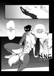 2018 8_breasts 8_nipples anthro areola balls biped black_border black_hair blush bodily_fluids border breasts canid canine canis clothing countershade_face countershade_fur countershade_legs countershade_neck countershade_tail countershade_torso countershading cum_from_penis english_text erection female fur furniture gender_transformation genital_fluids genitals genitals_shrinking gloves_(marking) gtf_transformation gynomorph hair halftone hi_res intersex itf_transformation leaning_on_hand leg_markings looking_down_at_self mammal markings monochrome mtf_crossgender mtf_transformation multi_breast multi_nipple navel nipples nude on_sofa onomatopoeia penis penis_shrinking pesimist rule_63 sitting sitting_on_sofa socks_(marking) sofa solo sound_effects speech_bubble spread_legs spreading tail text transformation white_body white_countershading wolf