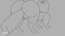 all_fours alpog21_(artist) animated ass big_butt big_dildo big_pussy digital_media_(artwork) dildo domestic_cat ear ears_up felid feline felis female feral flipaclip_(artwork) genitals hyper hyper_genitalia hyper_pussy leaf mammal plump_labia pussy raised_tail riding_dildo sex_toy solo stem stem_on_head tail trod