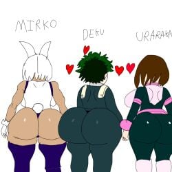 ass_chart ass_comparison bubble_butt deku female femboy huge_ass izuku_midoriya izuku_midoriya_(hero_outfit) male mirko miruko my_hero_academia ochako_uraraka ochako_uraraka_(hero_outfit) rumi_usagiyama rumi_usagiyama_(hero_outfit) sailorannie2005 uraraka_ochako
