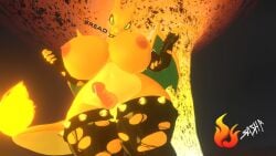 1futa 3d anthro areolae big_breasts big_penis breasts charizard collar dragon erection futanari goth horns intersex looking_at_viewer looking_down low-angle_view pokemon pokemon_(species) scalie sloppydragons solo spiked_collar tagme vrchat wings
