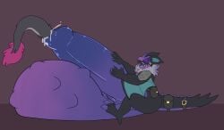 absurd_res anthro balls big_balls big_penis bodily_fluids cock_vore digital_media_(artwork) dinosaur dromaeosaurid duo erection fur generation_6_pokemon genital_fluids genitals hi_res huge_balls huge_cock hyper hyper_balls hyper_genitalia hyper_penis male nintendo noivern nude open_mouth penile penis pokemon pokemon_(species) prehistoric_species reptile scalie solo sstinkies tail theropod vore