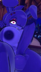 1futa big_breasts big_penis bonnie_(cally3d) bonnie_(fnaf) close-up five_nights_at_freddy's fnaf fredina's_nightclub futanari looking_at_viewer purple_body sloppydragons solo surprised tagme vrchat