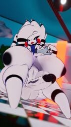 1futa 3d anthro big_ass big_breasts big_penis breasts five_nights_at_freddy's fnaf fredina's_nightclub futa_only futanari intersex marie_(cally3d) marionette_(fnaf) open_mouth pointing pointing_at_self sitting sloppydragons solo tagme tongue tongue_out vrchat