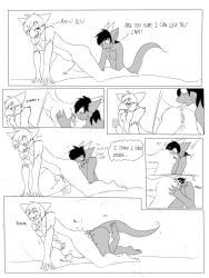 2012 3:4 anthro anthro_on_anthro anus avian beak bed bird black_hair blush bodily_fluids breasts closed_eyes comic countershade_fur countershade_torso countershading cunnilingus dialogue dripping dripping_pussy duo english_text featureless_breasts female fur furniture genital_fluids genitals hair hi_res horn kneeling looking_back male male/female moan monochrome motion_lines mxl neo_(neo222) non-mammal_breasts nude on_bed open_mouth oral owl partially_inside pussy rear_view satisfied_look scalie sex simple_background spread_pussy spreading standing stomach_bulge tail text thought_bubble tongue tongue_out unbirthing unknown_position vaginal_fluids vaginal_penetration vore white_background