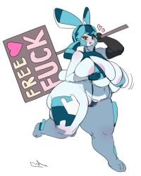 2025 absurd_res alternate_version_at_source anthro areola areola_outline armwear big_breasts bikini blue_bikini blue_clothing blue_ears blue_eyebrows blue_hair blue_swimwear blush breasts bulging_breasts clothed clothing digital_drawing_(artwork) digital_media_(artwork) eyebrows eyelashes female full-length_portrait gyrbdark hair heart_symbol hi_res holding_object holding_sign huge_breasts huge_thighs jade_rabbit_(gyrbdark) lagomorph leporid long_ears mammal motion_lines navel nipple_outline open_mouth open_smile pink_areola portrait profanity rabbit round_tail sign simple_background skimpy smile solo swimwear thick_thighs thong two-piece_swimsuit underwear white_background yellow_sclera