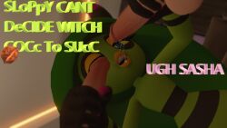 1girls 3d anthro female flat_chest handjob multiple_penises penis saliva saliva_on_penis saliva_trail sloppydragons tagme text vrchat zeena