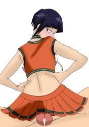 big_ass blonde_hair boku_no_hero_academia cheerleader cheerleader_costume cheerleader_outfit cheerleader_uniform denki_kaminari hero jiro_kyoka jirou_kyouka kaminari_denki kyoka_jiro kyouka_jirou my_hero_academia ograniczony one_girl one_man purple_hair sex sitting_on_penis tomboy yellow_hair