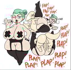 aggressive_retsuko aggretsuko big_ass big_balls big_belly big_breasts big_butt big_nipples big_penis big_thighs fenneko futa_on_female futanari large_areolae large_ass large_balls large_breasts large_butt large_penis large_thighs milf missionary missionary_position missionary_sex odalia_blight sideways_sex the_owl_house