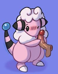 anthro bovid caprine darkpatito duo erection female feral flaaffy generation_2_pokemon genitals licking male mammal nintendo nude oral penile penis penis_lick pokemon pokemon_(species) pussy sex sheep simple_background tail tongue tongue_out