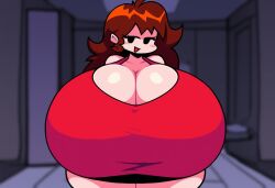 1female 1girl 1girls ai_generated alvito big_boobs big_breasts big_tits bigger_breasts black_eyes boobs boobs_bigger_than_head breasts breasts_bigger_than_head fat_breasts female female_focus female_only friday_night_funkin girl girlfriend_(friday_night_funkin) huge_boobs huge_breasts huge_tits red_dress red_hair solo solo_female tagme tits tits_bigger_than_head twitter