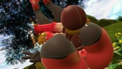1futa 3d anus cowbell futanari horsecock huge_breasts lactation legs_up lying_on_back mythology on_back peace_sign sloppydragons solo spinel_(sepiruth) tagme vrchat