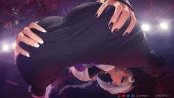 3d ass ass_focus big_ass female female_only forceballfx looking_at_viewer low-angle_view luna_snow luna_snow_(marvel_rivals) luna_snow_(nolaehaneun_manyeo) marvel marvel_rivals spread_anus thick_thighs