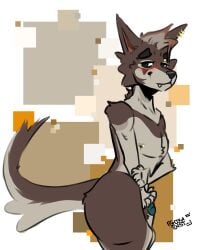 absurd_res anthro ass balls big_butt blue_eyes blue_penis blush blush_lines brown_balls brown_body brown_fur canid canine canis cheek_tuft coyote ear_piercing eyebrow_piercing facial_piercing facial_tuft femboy fluffy fluffy_ears fluffy_hair fox fur genitals hair hi_res humanoid_genitalia humanoid_penis looking_at_viewer looking_pleasured male mammal neck_tuft nipple_piercing nipples orange_body orange_fur penis piercing red_body red_fur shaded shibatoast simple_background simple_coloring simple_eyes simple_face simple_nose simple_shading skinny skinny_anthro skinny_male slim slim_anthro slim_male small_waist smile smiling_at_viewer solo solo_in_panel submissive submissive_male tail tan_body tan_fur tan_hair thick_thighs true_fox tuft