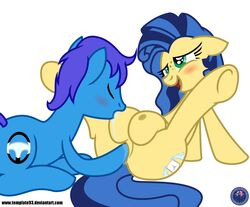 above_average_crotchboobs blush breast_sucking crotchboob crotchboobs equine female horse milky_way_(character) milky_way_(mlp) milky_way_(oc) my_little_pony original_character pony pussy pussy_juice template93