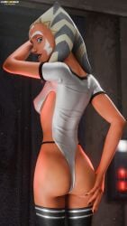 3d ahsoka_tano back_view blender clone_wars female johndamnman montrals posing star_wars the_clone_wars:_season_one togruta