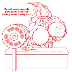 big_breasts big_muscles breasts daniel_kay dinosaur extreme_muscles female huge_breasts huge_muscles hyper_muscles large_breasts large_muscles muscles muscular muscular_female nipples reptile tyrannosaurus_rex