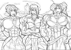 abs atlantis:_the_lost_empire biceps big_breasts big_muscles breasts crossover disney extreme_muscles female hercules_(disney) huge_breasts huge_muscles jane_porter kida kidagakash large_breasts large_muscles megara monochrome muscles muscular muscular_female rssam000 tarzan_(1999_film)