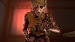 3d animated breasts cowgirl_position heather_mason looking_at_viewer pov reaching_towards_viewer riding ripped_shirt sfm silent_hill silent_hill_3 skeletron27 sound source_filmmaker tagme undead video