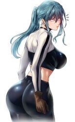 big_ass breasts disgusted_look ero404 fiona_arente leggings looking_at_viewer milf_hunting_in_another_world slim_waist tagme thick_ass