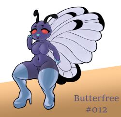 anthro ashardy breasts butterfree heels looking_at_viewer pokémon_(species) pokemon pokemon_(species) tagme thick_thighs thighs