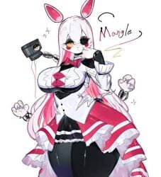 1girls 2d anthro big_breasts breasts clothed clothing cute female five_nights_at_freddy's five_nights_at_freddy's_2 five_nights_in_anime looking_at_viewer mangle_(fnaf) solo thick_thighs togetoge wholesome