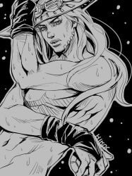 1boy gyro_zeppeli jojo's_bizarre_adventure looking_at_viewer male male_only pose posing solo steel_ball_run