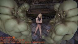 3d adventurer big breasts defeated gangbang gangrape imminent_sex monster orc rape raped_by_monster