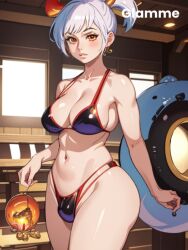 1futa ai_generated artist_request balls_in_bikini bikini_bulge dickgirl futa_only futanari glamme one_piece panty_bulge penis_in_bikini tagme yamato_(one_piece)