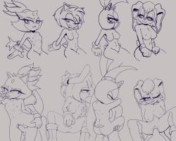 4girls amy_rose anthro ass blaze_the_cat breasts carrying_partner cowgirl_position faceless_male fellatio furry furry_female furry_male leg_up male nes_pandansfw nude_female penis pussy silver_the_hedgehog sonic_(series) surge_the_tenrec vanilla_the_rabbit