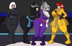 4girls big_ass big_breasts clothed female female_only harumi_(ninjago) huge_ass kenkaranger lego multiple_girls ninjago nya_(ninjago) p.i.x.a.l. rebooted_(ninjago) robot robot_girl secrets_of_the_forbidden_spinjitzu_(ninjago) skylor_(ninjago) sons_of_garmadon_(ninjago) tournament_of_elements_(ninjago)