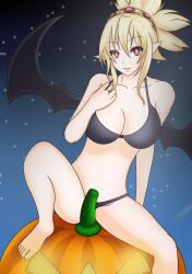 alternate_version_available bikini bikini_bottom bikini_top breasts cleavage demon_girl demon_wings disgaea disgaea_2 large_breasts nippon_ichi_software nobbster pumpkin rozalin