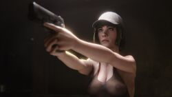 3d 3d_(artwork) ela_(rainbow_six) gun rainbow_six rainbow_six_siege see-through see-through_top udon_noodle3d