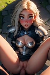 1boy 1girls ai_generated anal anal_sex armor armored_female eye_contact fantasy female knight looking_at_viewer male male_penetrating_female medieval medieval_fantasy original original_character pov sex stable_diffusion taliredmint uncensored