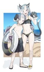 2boys aileron beach femboy pylon yu-gi-oh!