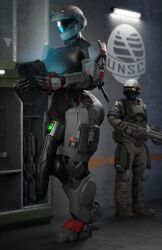 1futa 3d artist_request ass balls big_ass big_balls big_breasts big_penis breasts cock_ring flaccid futanari halo_(series) helmet huge_balls huge_cock hyper_penis intersex male monsterdongsart penis source_request thick_thighs