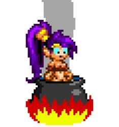 animated animation boiling boiling_water bondage cannibal cannibalism cauldron cooked cooked_alive cooked_person cooking_vore damsel damsel_in_distress dolcett fire gynophagia half-genie naked naked_female nsfw nude nudity peril pixel_animation pixel_art pot purple_hair shantae shantae_(character) shantae_and_the_pirate's_curse sine420eee soup sprite sprite_art sprite_edit stew tied_up wayforward