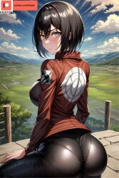 mikasa ackerman from attack on titan by ailight