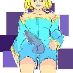 bel_(brc) blonde_hair bomb_rush_cyberfunk clothed cum futa_only futanari penis