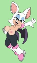 1girls 2d anthro armpits bat bat_wings breast_grab breasts clothed curvy exposed_breasts fur furry green_background huge_breasts pose rouge_the_bat sharp_teeth sonic_(series) sonic_the_hedgehog_(series) tongue_out video_game_character video_games windstand