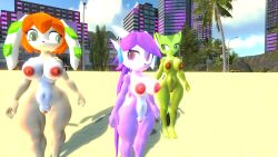 anthro aquatic_dragon canine carol_tea dragon feline freedom_planet freedom_planet_2 milla_basset sash_lilac thhypercombine12 video_games wildcat