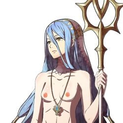 1girls accessory azura_(fire_emblem) bare_shoulders blue_hair breasts collarbone completely_nude edit expressionless female female_only fire_emblem fire_emblem_fates light_blue_hair long_hair necklace nintendo nipples nude nude_female nude_filter samuraijam34 shoulders small_breasts solo spear transparent_background upper_body very_long_hair weapon yellow_eyes