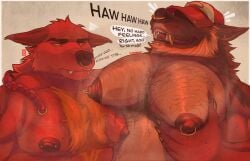 2boys 2dredders bara bara_tiddies bara_tits big_breasts big_chest big_pecs chest_piercing chubby cuntboy dilf gay gigantic_chest huge_chest huge_pecs intersex large_pectorals male_only man_tits manboobs massive_chest massive_pecs moobs musk nipple_piercings nose_piercing werewolf_boyfriend_(2dredders)