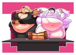 2girls bbw belly big_ass big_belly big_breasts breasts cake chubby chubby_cheeks chubby_female couch curvy cynthia_(pokemon) diantha_(pokemon) eating fat fat_ass fat_belly fat_butt fat_thighs fat_woman female food game_freak huge_ass huge_belly huge_breasts huge_thighs hyper_ass hyper_belly hyper_breasts hyper_thighs large_ass large_belly large_breasts large_thighs morbidly_obese morbidly_obese_female multiple_girls nintendo obese obese_female overweight overweight_female piffledoodle pokemon pokemon_bw pokemon_xy ssbbw thick_arms thick_thighs tight_clothing